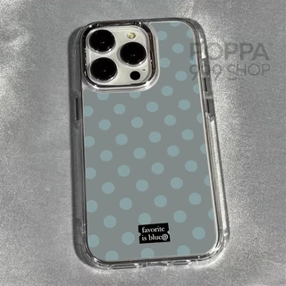 🔥POPPA🔥สไตล์เกาหลี Retro Dots เคสโทรศัพท์ Drop-Resistant สําหรับ iPhone 11 17 16 15 Promax 12 13 14 13 12 PRO 14/15PLUS