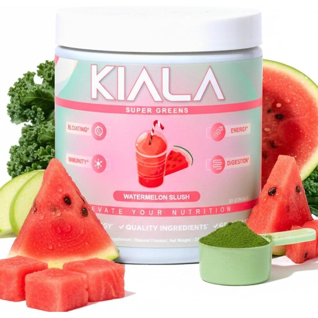 Kiala Nutrition Super Greens,Organic Green Powder with Spirulina and Chlorella,For digestion、Intesti