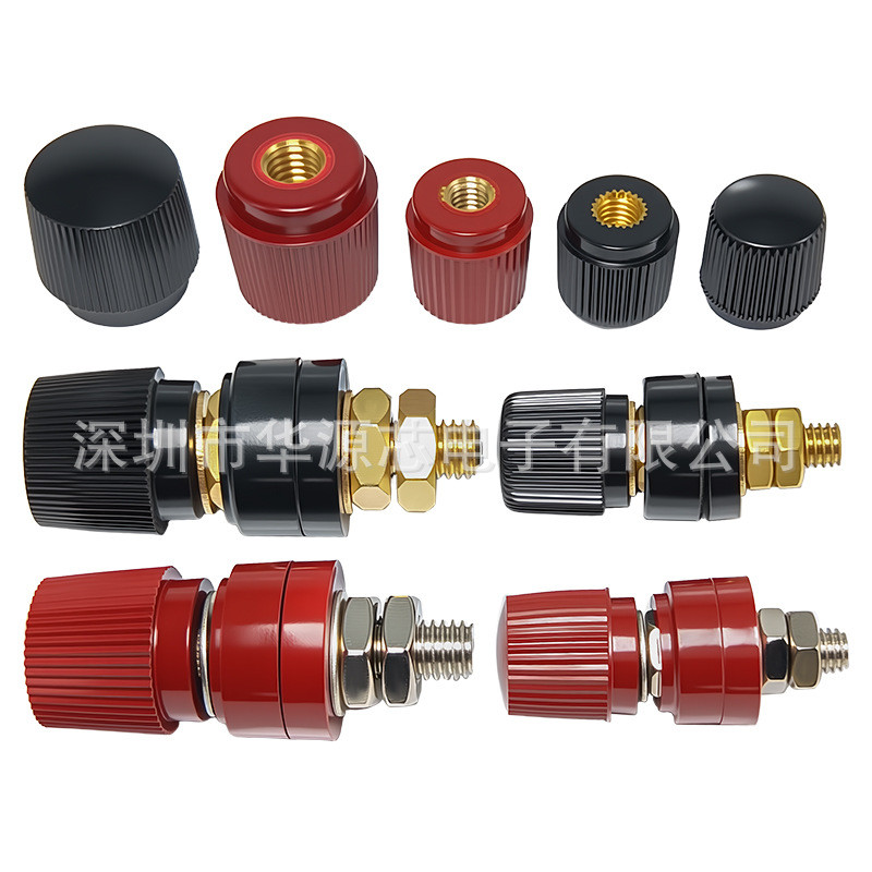 Gold-Plated ทองแดงบริสุทธิ์ High Current Terminal โพสต์ JS-333/555 ประเภท M6/M8 เครื่องเชื่อมอินเวอร