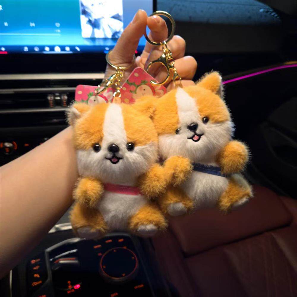GANTUNGAN Corgi สุนัขน่ารักกระเป๋าเป้สะพายหลังจี้/Guffy สุนัขแขวน/สัตว์ Motif พวงกุญแจอุปกรณ์เสริมกา