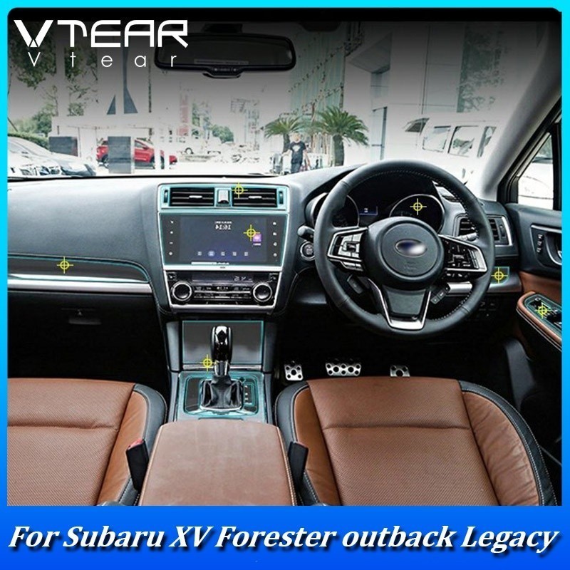 Vtear สําหรับ SUBARU Forester XV Outback Legacy รถ TPU เซ็นทรัลควบคุมป้องกันฟิล์มพวงมาลัยฟิล์มนําทาง