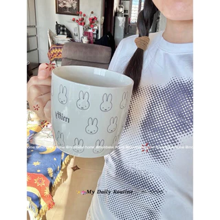 แก้วมัค แก้ว แก้วกาแฟ ins miffy🐰3D 360ml/600ml2 ขนาด สำหรับร้านกาแฟ พร้อมส่ง