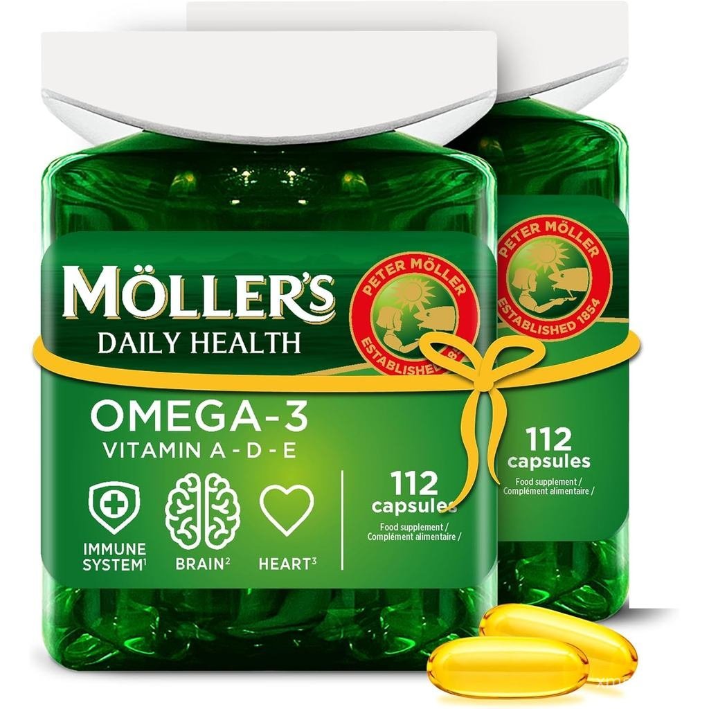 Moller  ® | แคปซูลโอเมก้า-3 |  น้ํามัน น้ํามัน | ผลิตภัณฑ์เสริมอาหาร Nordic Omega 3 พร้อม EPA และ DH
