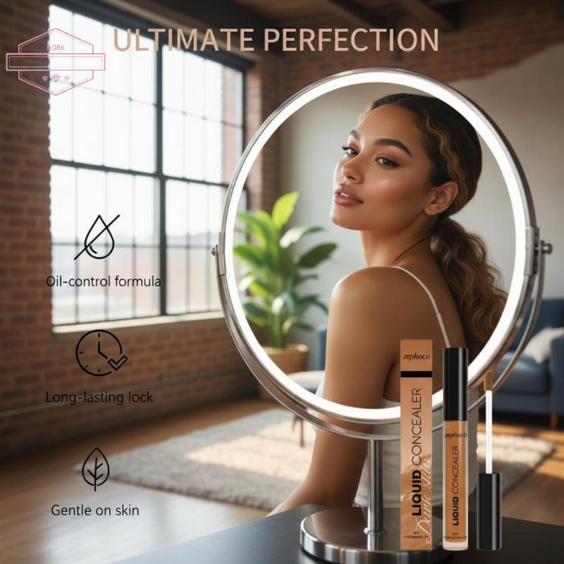 HORK Face Liquid คอนซีลเลอร์ Matte High Coverage กันน้ําควบคุมน้ํามันสําหรับแต่งหน้าภาพดู VN