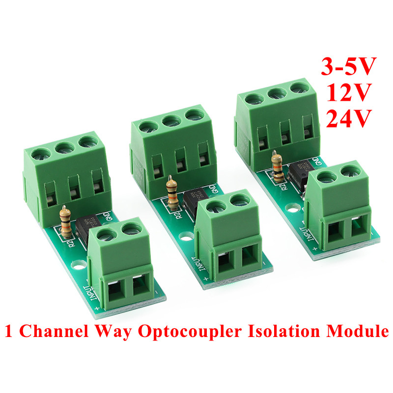 1 Channel Way Optocoupler โมดูลแยก PC817 3V-5V 12V 24V Photoelectric Isolator Rail Holder PLC ไดรฟ์มอเตอร์ Board
