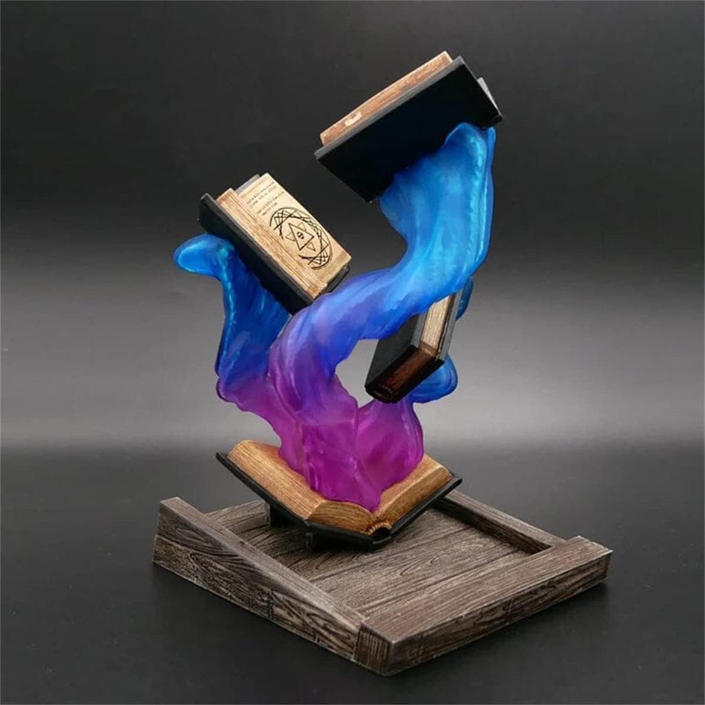 Thyggzjbs Magic Book Dice Tower,Tomes of Magics Dice Tower Magics Dice Tower เครื่องประดับใสหลอดไฟ,ส