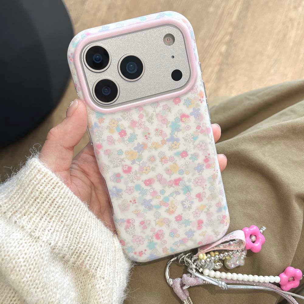 เคสโทรศัพท์ลายดอกไม้น่ารัก 17โปรแม็กซ์ เข้ากันได้กับ ไอโฟน 16โปรแม็กซ์ 13 14 15โปรแม็กซ์
