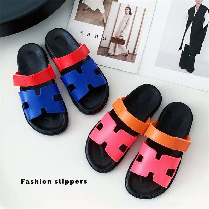 รองเท้าแตะ H Strap Flip-Flops สไตล์เรโทรสำหรับฤดูร้อน เหมาะสำหรับการสวมใส่กลางแจ้งและวันหยุดริมทะเล