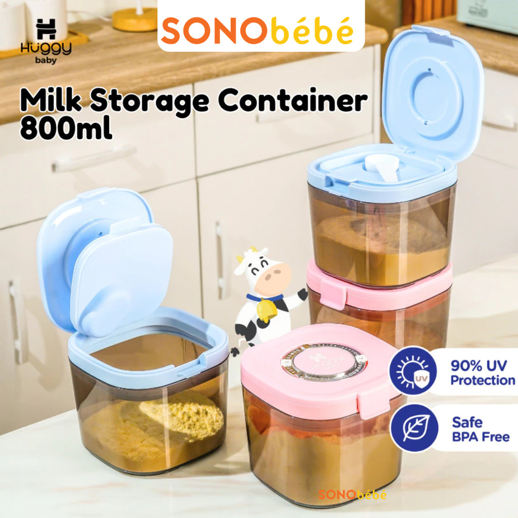 Huggy Baby MS007 ภาชนะเก็บนม 800ml | กล่องเก็บนมผง