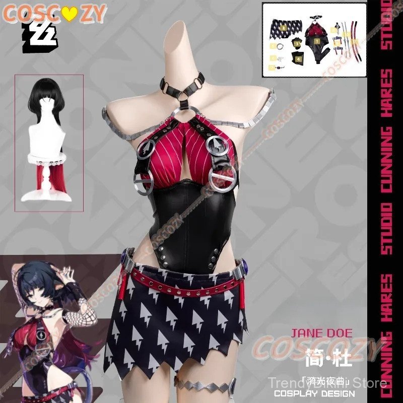 Zenless Zone Zero Jane Doe คอสเพลย์ชุดเซ็กซี่พร้อมวิกผม สำหรับงานปาร์ตี้