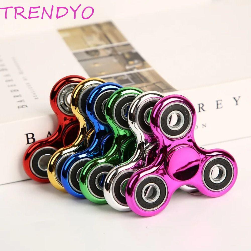 TRENDYO Hand Spinner 4 แบริ่งปลายนิ้ว Gyroscope Fidget ของเล่นหมุนสีทึบ Sensory Decompression