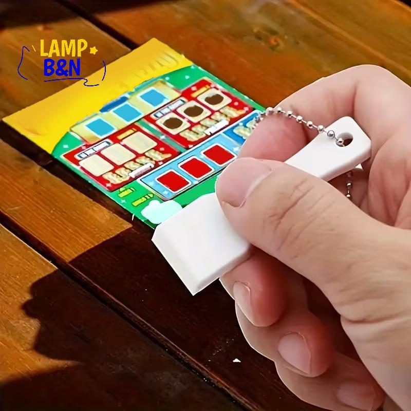 [B&N] 1/3/8 ชิ้น Multi-Functional Lottery Scratch-Off เครื่องมือพวงกุญแจ Key Ring Stier Remover ขจัด