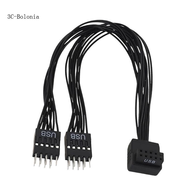 PCar Office Environment Optimized USB Bent Header 9Pin Extension สําหรับ USB คู่