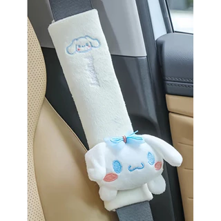 1/2 ชิ้น Sanrio Kuromi Melody เข็มขัดนิรภัยรถยนต์ไหล่ป้องกัน Cinnamoroll การ์ตูนน่ารักเข็มขัดนิรภัยรถยนต์