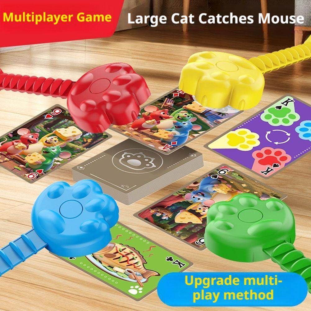 แมวจับหนูเกมกระดานสําหรับครอบครัวเด็ก Early Education Reaction การฝึกอบรมของเล่นของขวัญ F9g5