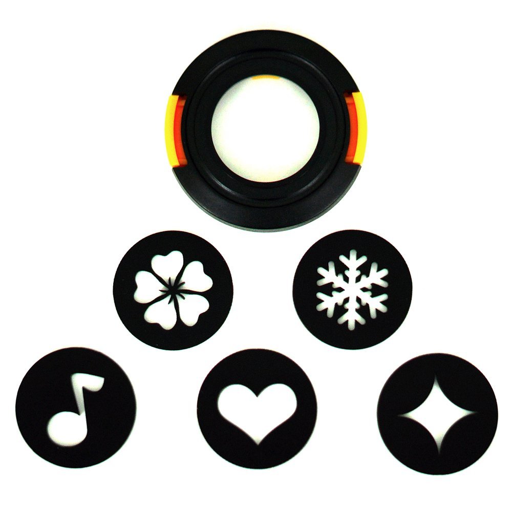 5in1 Bokeh Masters Kit Lens Cap Cover Filter for Prime Lens Romantic Night Scene