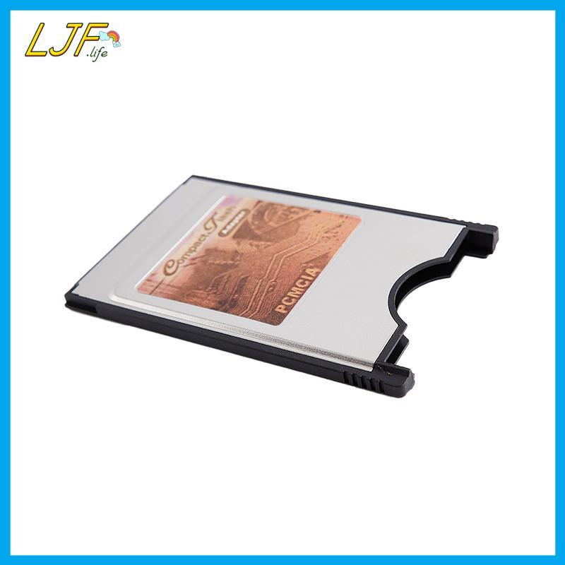 LJF Compact Flash CF to PC Card PCMCIA Adapter Card Reader สําหรับแล็ปท็อปโน้ตบุ๊ค