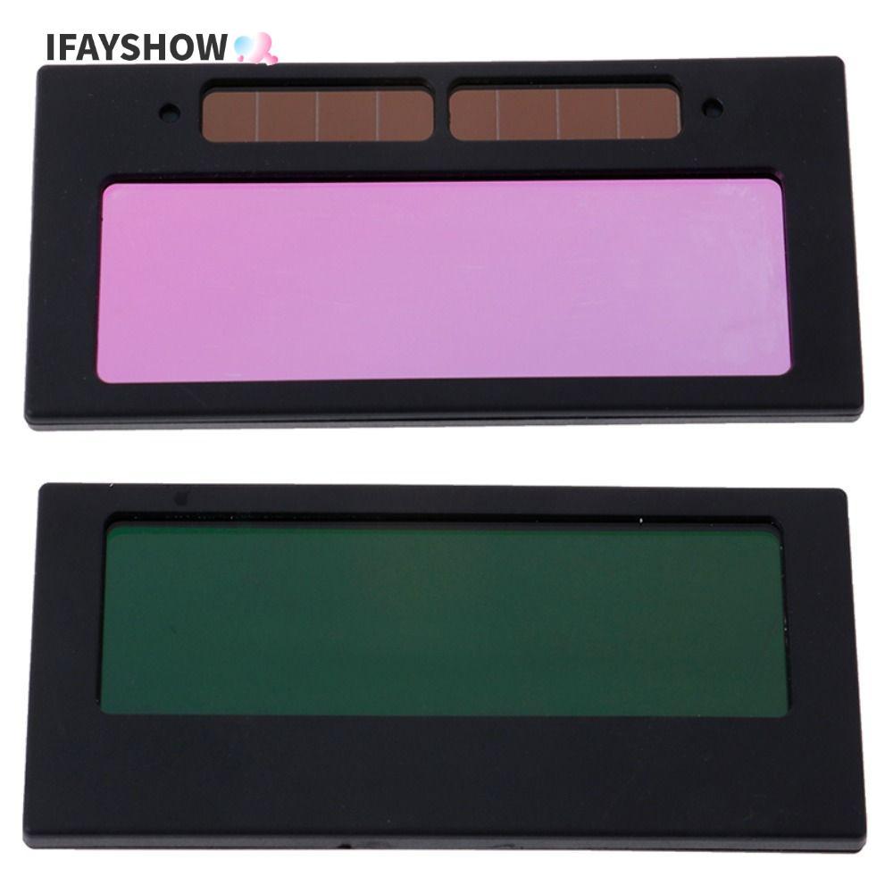 IFAYSHOW หมวกกันน็อคเชื่อมปรับแสงอัตโนมัติ, แผง LCD อุปกรณ์ป้องกันดวงตาสีสันสดใส, แว่นตาช่างเชื่อมแบบพกพา|เครื่องมือเชื่อม