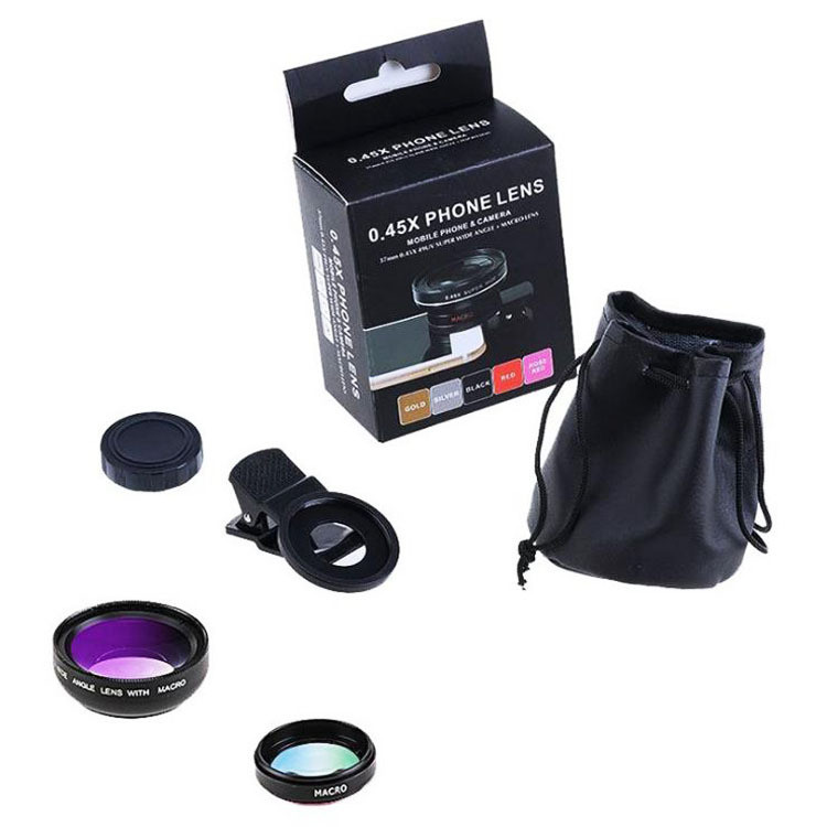 พร้อมส่ง HD 0.45 X Wide-Angle Macro 2-in-1 Universal Clip เลนส์โทรศัพท์มือถือ Tik Tok Photo
