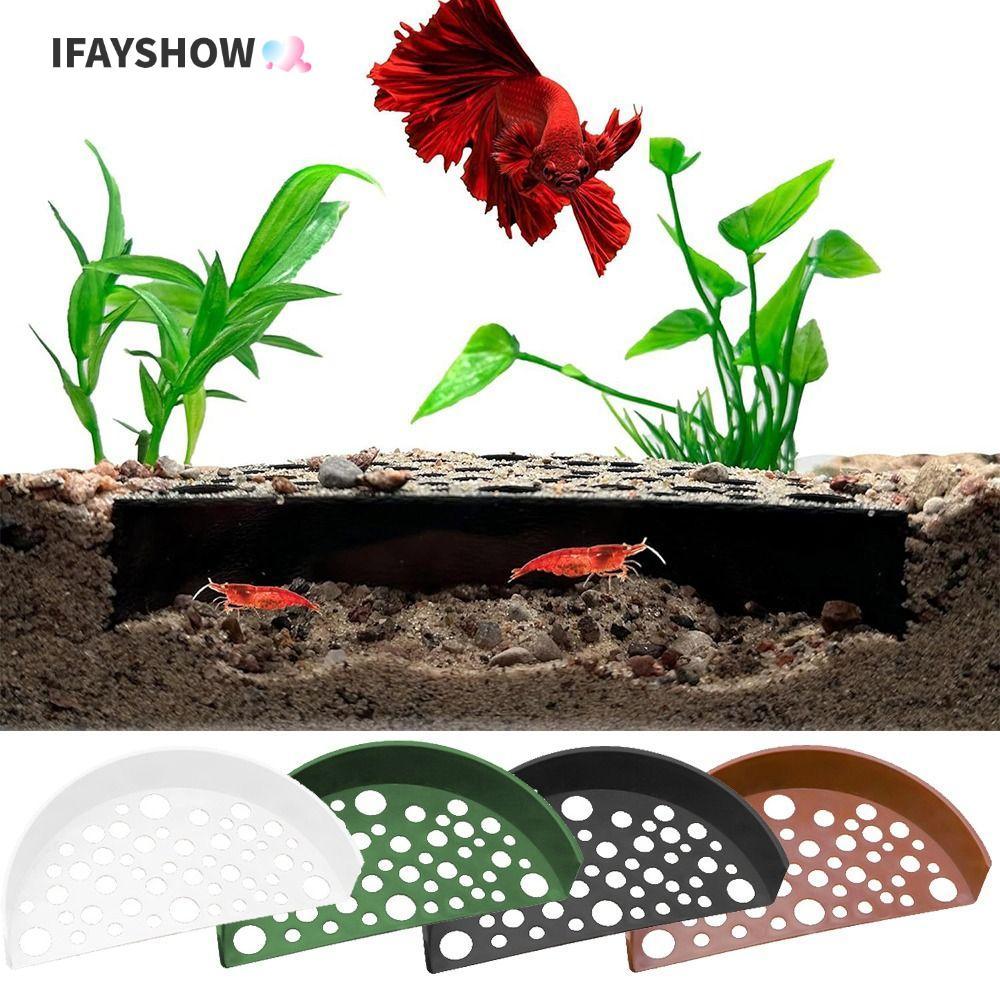 IFAYSHOW บ้านที่พักพิงตู้ปลา, อุปกรณ์สัตว์เลี้ยงพลาสติก, ตัวป้องกันเพาะพันธุ์กุ้ง, การตกแต่งตู้ปลาขนาดเล็ก เพาะเลี้ยงสัตว์น้ํา ถ้ํากุ้ง