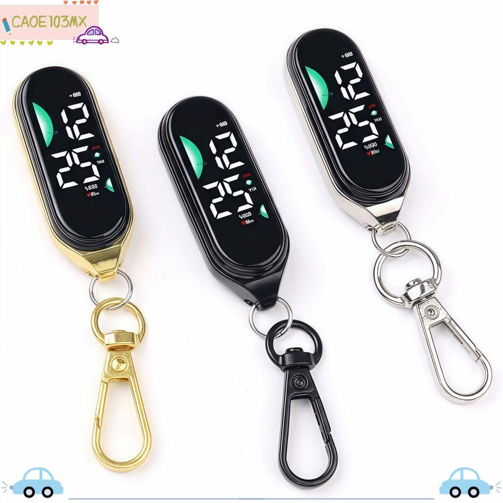 ICAOE103 นาฬิกาแขวนอิเล็กทรอนิกส์,นาฬิกาพกพา LED แบบพกพา,ความคิดสร้างสรรค์ Carabiner จอแสดงผลดิจิตอลกันน้ํานาฬิกาพ็อกเก็ตส่องสว่างเด็กผู้ใหญ่