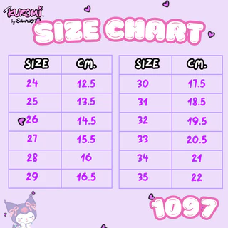 ถูกสุด•ส่งไว•แท้ชัวร์💯Y-roon รวมแบบรองเท้าเด็ก ห้วโตเด็ก ตัวติดคุโรมิ คุโรมิKuromi รุ่น 33-1097/Y93 ลิขสิทธิ์แท้100%😈