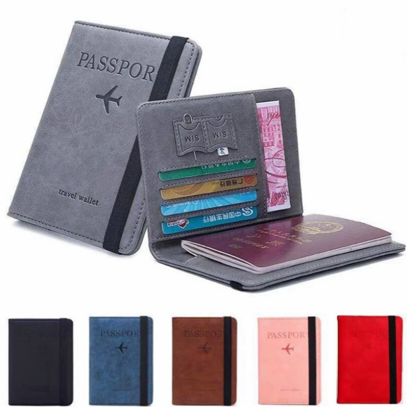 มี RFID safe!! กระเป๋าพาสปอร์ตแท้ วัสดุหนัง PU ซองพาสปอร์ต Passport case ปกป้องข้อมูล