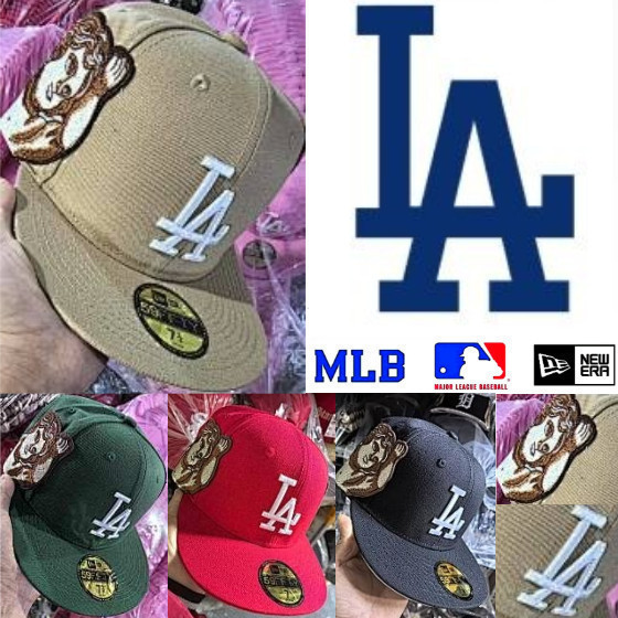 Major League Baseball - Los Angeles Dodgers. หมวกฟิต. สไตล์สตรีทแดนซ์ หลายแบบ หมวกเบสบอลแบบปิดมิดชิด