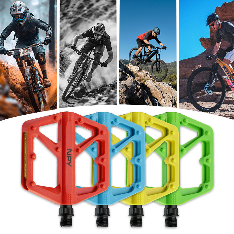 Nylon Bicycle Pedals Double DU Bearing Ultralight Bike Pedals Mountain Road Bike Flat Pedals Bicycle