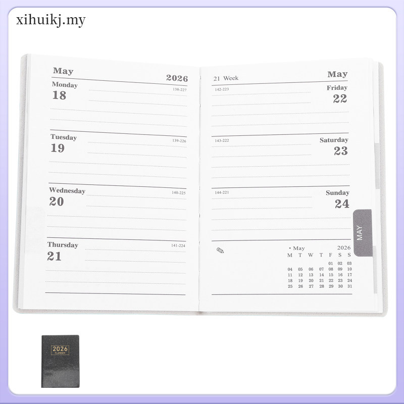 Pocket Notebook Compact 2026 Planner Aesthetic Calendar xihuikj