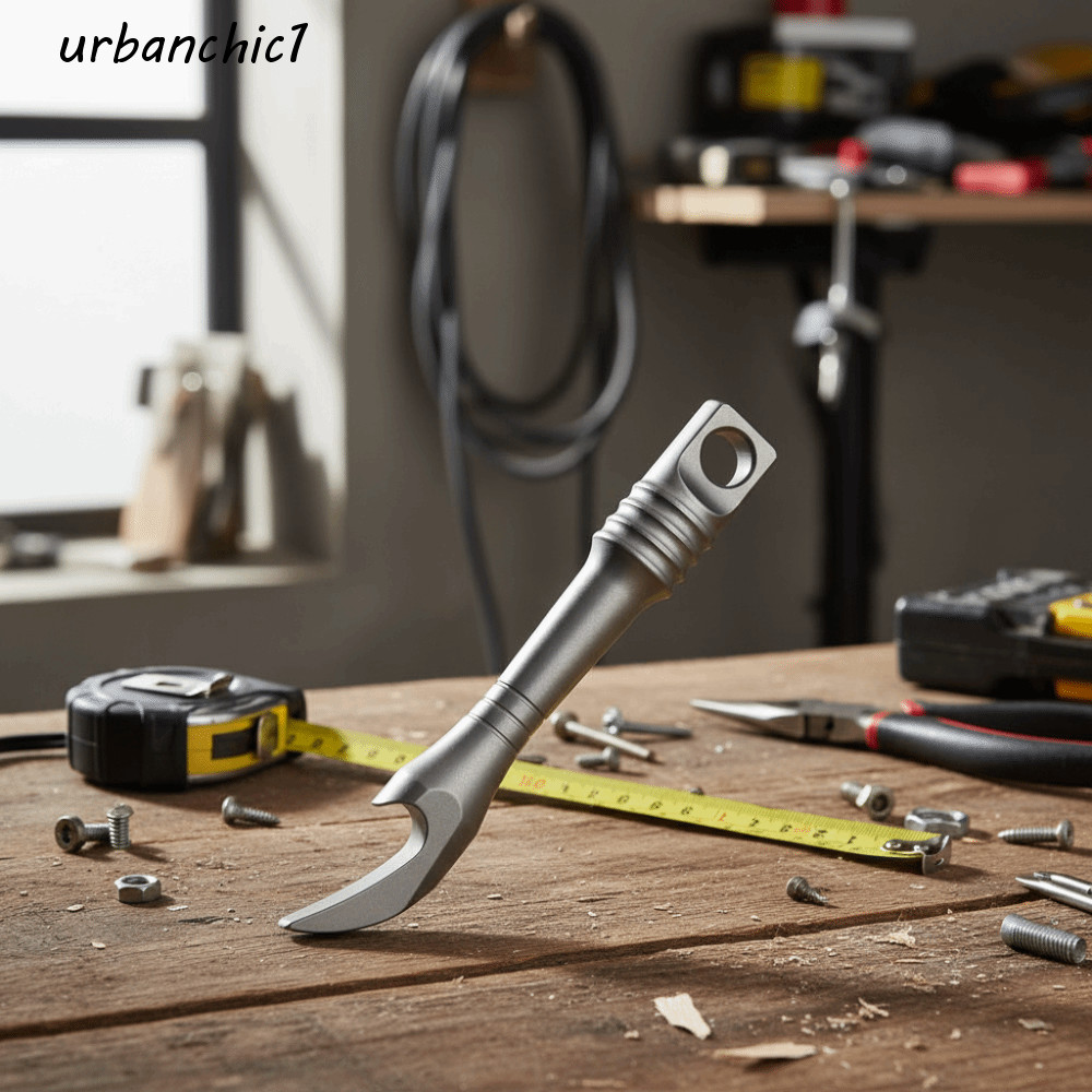URBANCHIC EDC เครื่องมืออเนกประสงค์, ไทเทเนียมมินิขนาดพวงกุญแจขนาดเล็ก,ใหม่ Pry Bar Multi-Functional