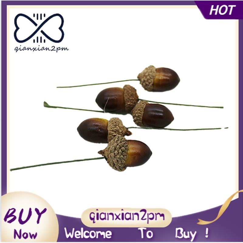 100 ชิ้นตกแต่ง Acornnaments ประดิษฐ์ Acorns หัตถกรรมต้นคริสต์มาสถั่วตกแต่ง