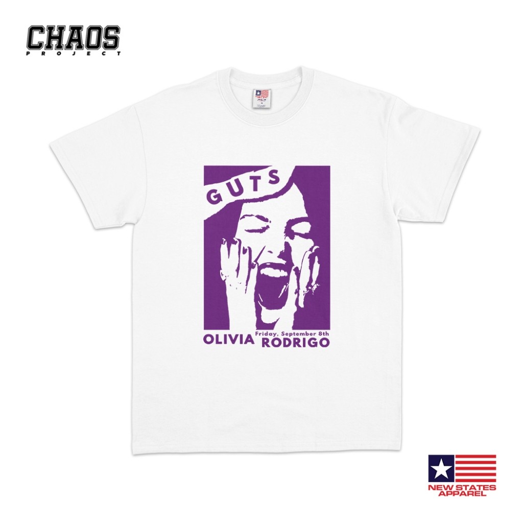 เสื้อยืดผู้ชาย Olivia Rodrigo - GUTS | เสื้อยืด Merch