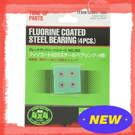 Direct From Japan TAMIYA Mini 4WD Upgrade Parts Series No.393 GP.393 Fusocote 620 Steel Bearing 4pcs