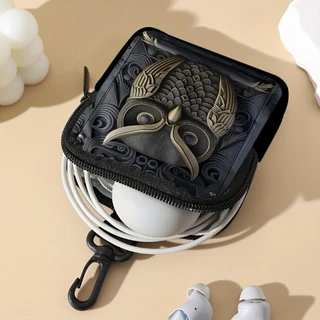 QUIBLO กระเป๋าใส่เหรียญ, Mini Water-resistant Wallet,อินเทรนด์ทนทาน PVC Cat Football Mouse Zipper Storage Bag Friends Gift