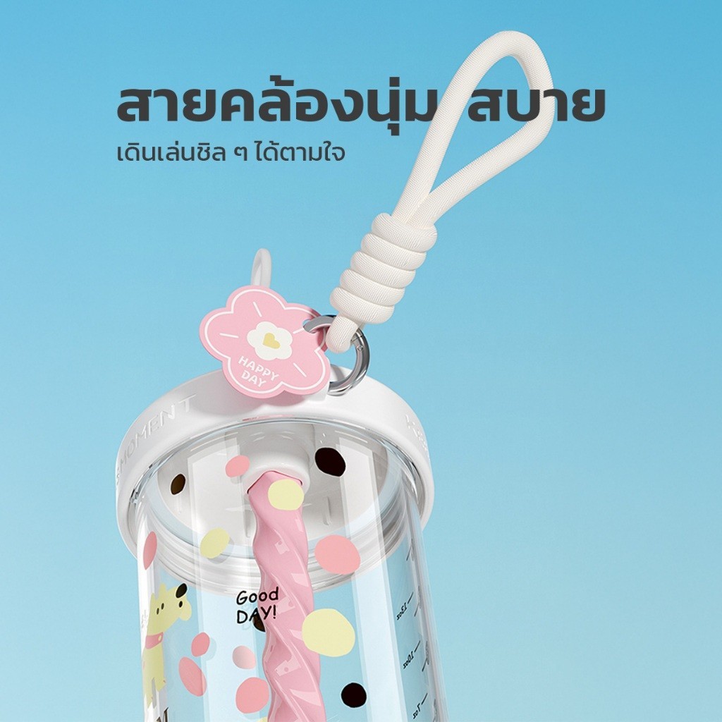 ขวดน้ำปั่น ขวดน้ำมีหลอด กระบอกน้ำปั่นเองได้ ขวดน้ำออกกำลังกาย ขวดน้ำคนโปรตีน ขวดน้ำพกพา ขวดน้ำมิกเซอร์ K513 - รูปที่ 5