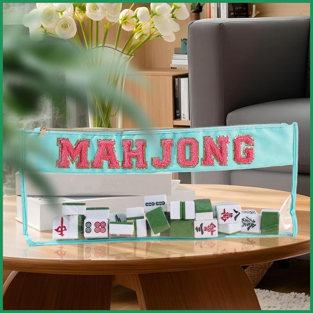 Mahjong Bag กันน้ํา Mahjong กระเป๋าพกพาแบบใสแบบใสป้องกันสําหรับสตูดิโอท่องเที่ยวการแข่งขันทุกวัน aia