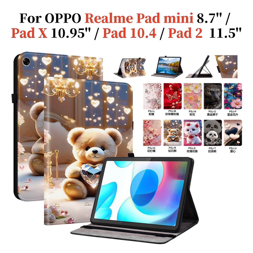 สําหรับOPPO Realme Pad mini 8.7 Pad 2 11.5 Pad X 10.95 10.4 คุณภาพสูงหนังฝาครอบRMP2102 RMP2103 RMP21