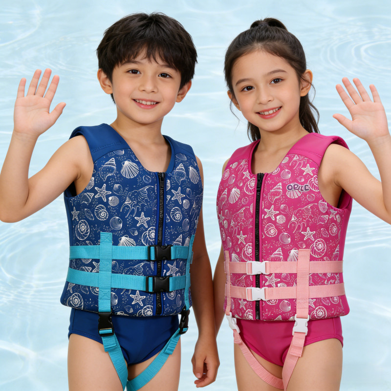 เสื้อชูชีพลูกน้องแบบนีโอพรีน สำหรับเด็ก ใช้งานได้หลากหลายในกิจกรรมทางน้ำและการล่องแก่ง เพื่อความปลอดภัย