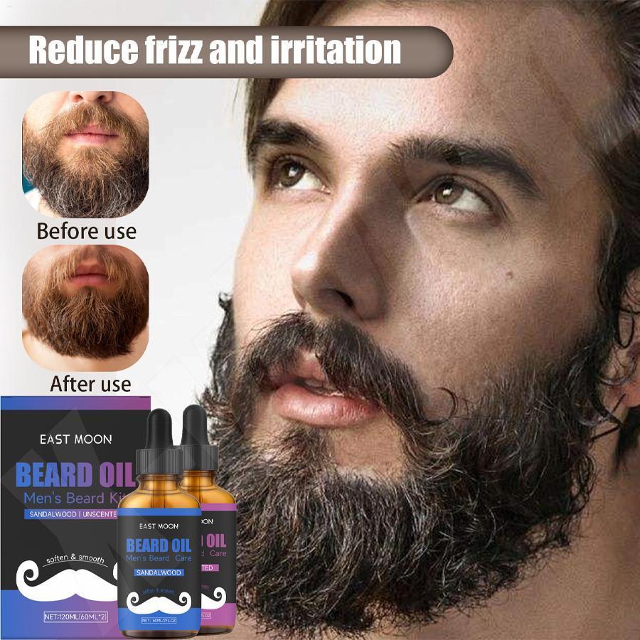 Beard Growth Oil น้ํามันหนวด Beard Cleanser Conditioner Beard Softener สําหรับโกนหนวดจัดแต่งทรงผม hu