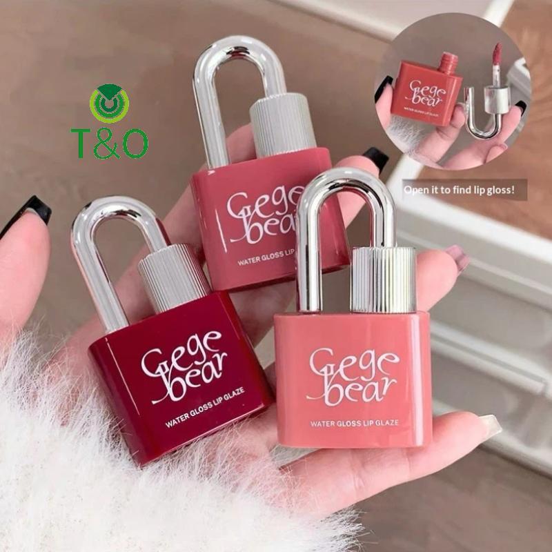 [T&O-t] 3g Locking Heart Sweet Color Water-Gloss Lip Gloss-Vibrant Colours ทาง่ายด้วยความชุ่มชื้นยาว