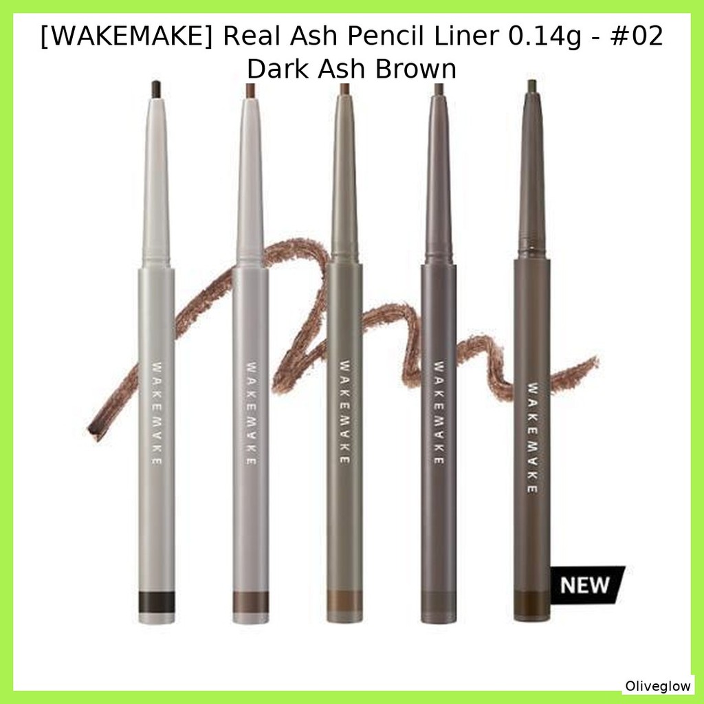 [WAKEMAKE] Real Ash Pencil Liner 0.14g - #02 Dark Ash Brown / Korean Pencil Liner / Dark Ash Brown /