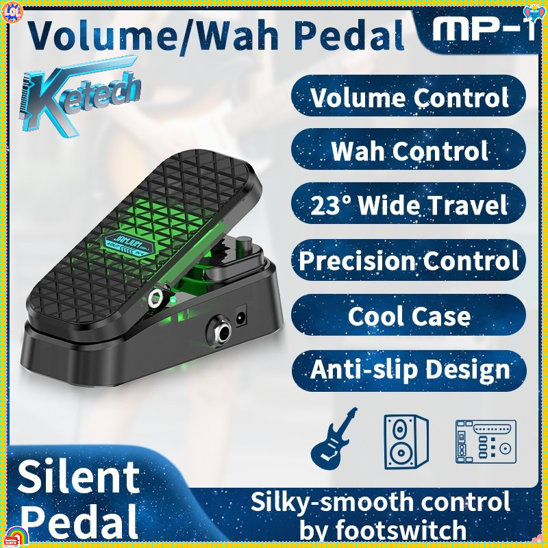 JAMJUM MP-1 Wah/Volume Combo Pedal Precision Tone & Noise-Redtruction for Direct Rack Integration
