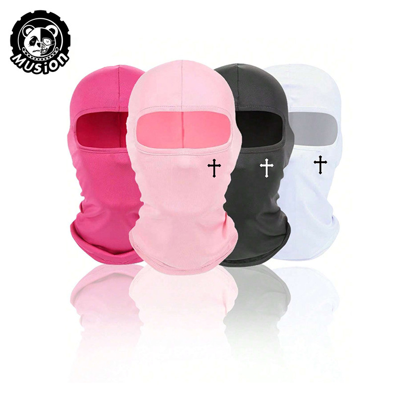 Musion Balaclava สำหรับการขี่จักรยานและตกปลา ทำจากผ้าไหมน้ำแข็ง มีช่องสำหรับแว่นตากันแดดและระบายอากาศได้ดี