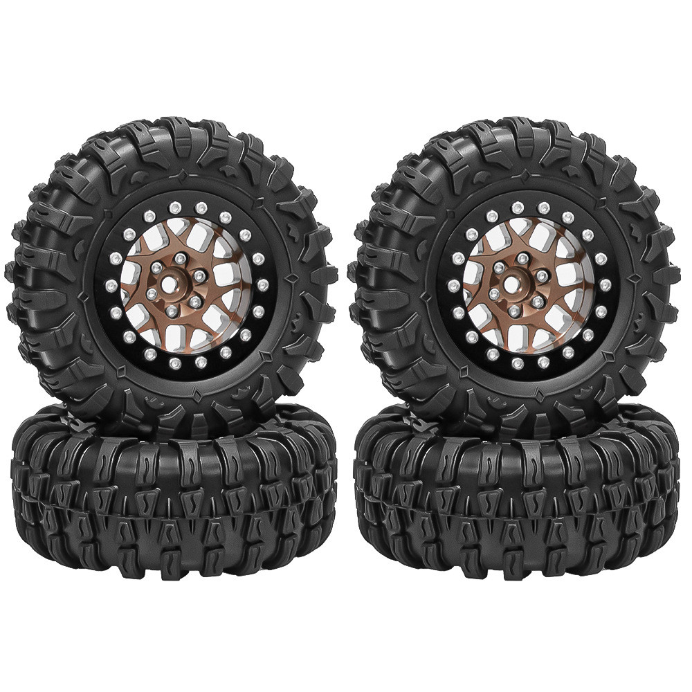 4 ชิ้น 1.3 นิ้ว RC รถดุมล้อยางสําหรับ 1/18 TRX4M 1/24 SCX24 FMS Ascent-18
