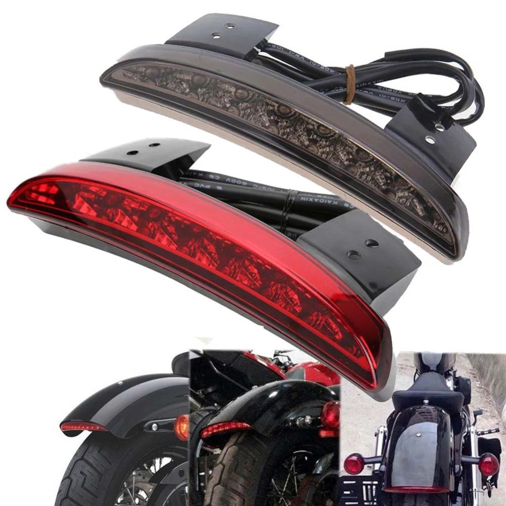 รถจักรยานยนต์ด้านหลัง Fender Edge ไฟท้าย LED เบรคและไฟเลี้ยวสําหรับ Harley Davidson Sportster 883 12