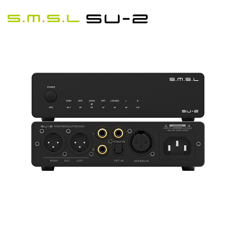 SMSL SU-2 ตัวถอดรหัส DAC ความละเอียดสูง ES9039Q2M 4*OPA1612A OP-AMP รองรับ AES/EBU อินพุต XLR เอาต์พุต SU2