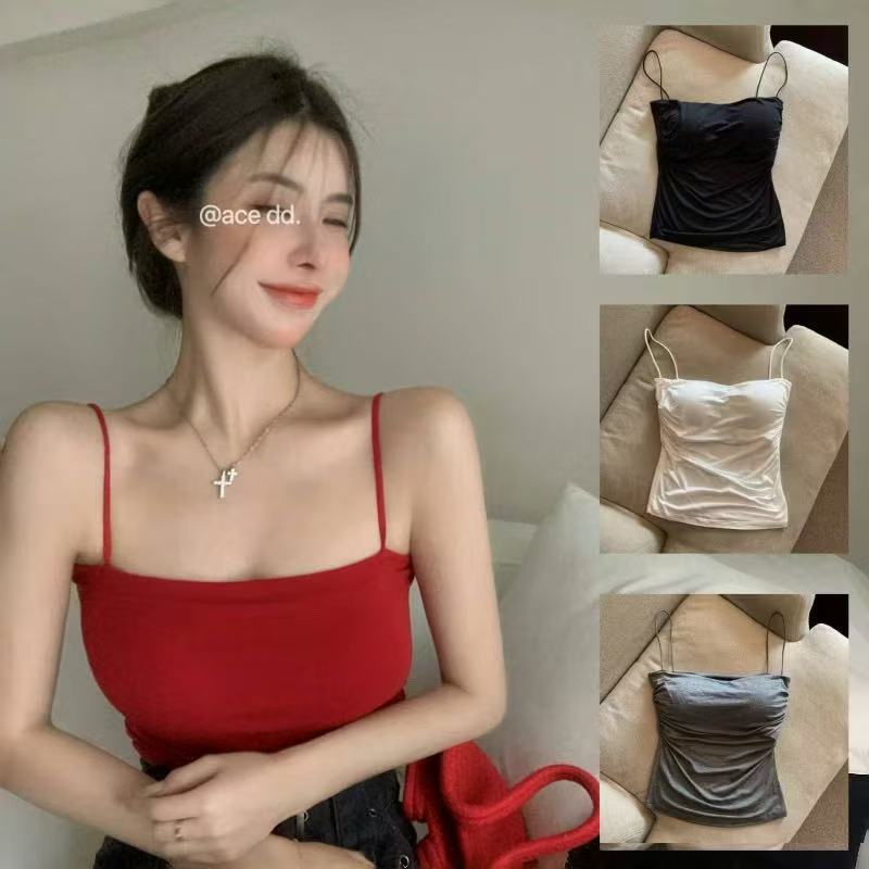 สายเดี่ยว สายเที่ยว แฟชั่น เซ็กซี่ มีฟองน้ำให้ 32-38 ใส่ได้ เสื้อผ้า ผู้หญิง
