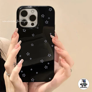 ดาวน่ารักและเรียบง่าย เคส เคสไอโฟน11 For IPhone 15 11 13 12 16 14 Pro Max XR XS X Max 8 7 Plus เปลือกอ่อน เรียบง่าย Case