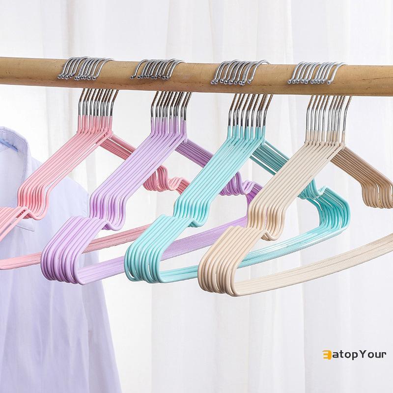 EatopYour] ไม้แขวนเสื้อ Thi ในครัวเรือน Traceless Simple Coat Hanger โลหะผู้ใหญ่เด็กลื่น Notch Coat Hanger ใหม่